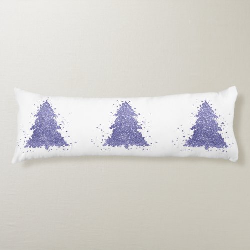 Elegant Christmas Tree  Charming Lavender Purple Body Pillow