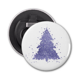 Elegant Christmas Tree Charming Lavender Purple Bottle Opener