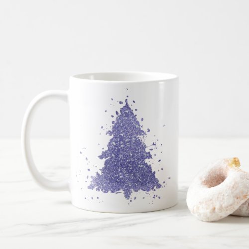 Elegant Christmas Tree  Charming Lavender Purple Coffee Mug