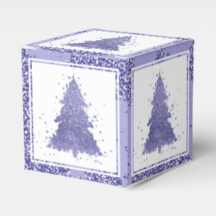 Elegant Christmas Tree Charming Lavender Purple Favor Boxes