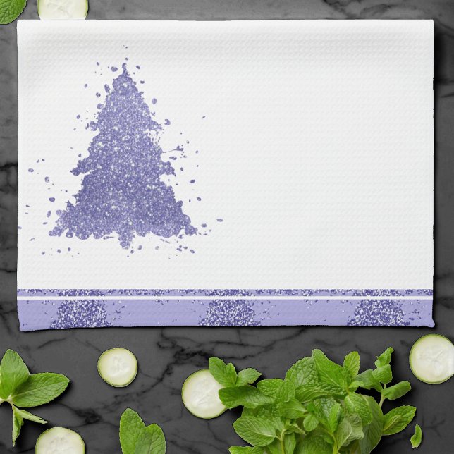 Elegant Christmas Tree | Charming Lavender Purple Kitchen Towel (Creator Uploaded)