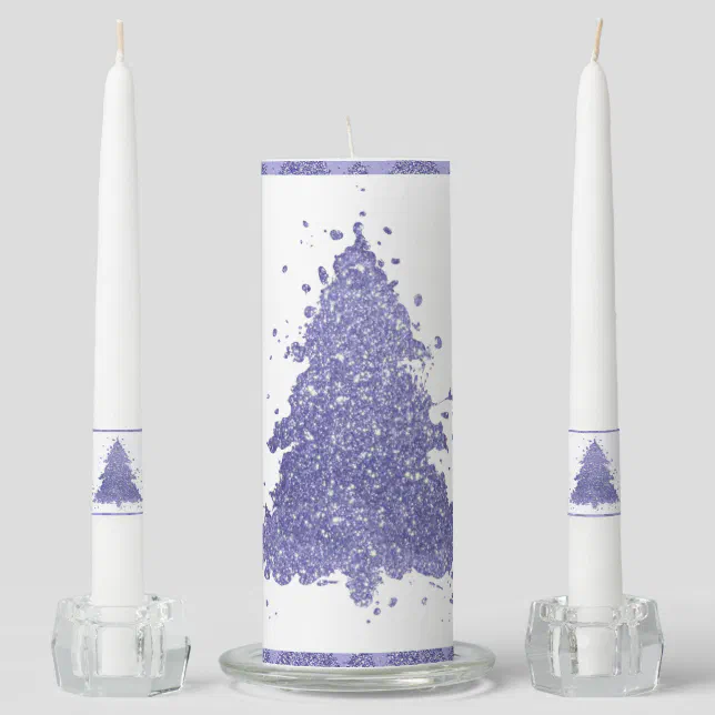 Purple unity candle best sale set