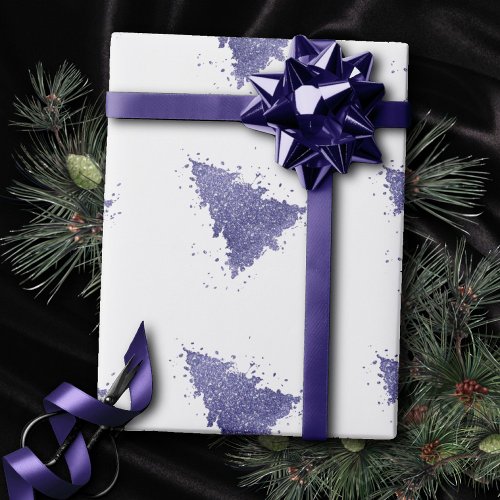 Elegant Christmas Tree  Charming Lavender Purple Wrapping Paper