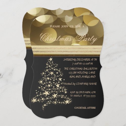 Elegant Christmas TreeCompany Christmas Party Invitation