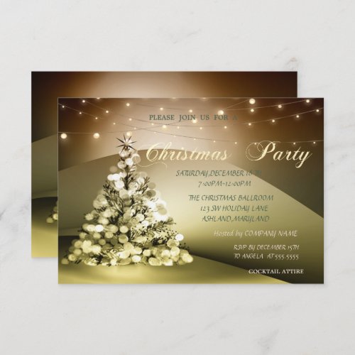 Elegant Christmas Tree Company Christmas Party Invitation