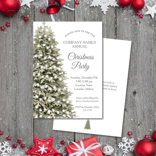 Elegant Christmas Tree Company Holiday Party Invitation