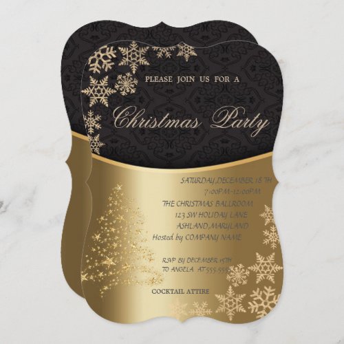 Elegant Christmas TreeCorporate Christmas Party Invitation