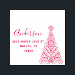 Elegant Christmas Tree Custom Name Return Address  Self-inking Stamp<br><div class="desc">This gorgeous holidays family return address stamp is a great choice for anyone looking for a special statement at Christmas time. Personalized with your name and address, this design features an elegant text on the left of a gorgeous image of a chic Christmas tree as decorations. Press the personalized button...</div>