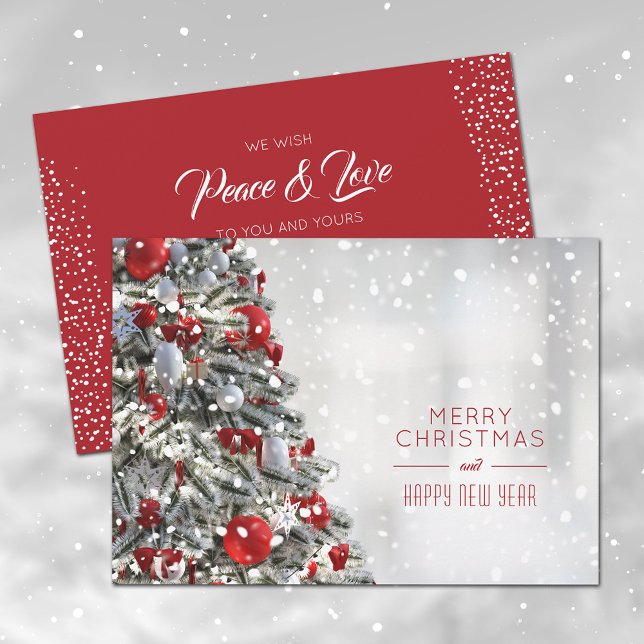 Elegant Christmas Tree Flat Holiday Card (Creator Uploaded)