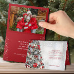 Elegant Christmas Tree Folded Photo Card<br><div class="desc">A beautifully decorated Christmas tree features a greeting on the front,  your favorite photo on the top inside and your personalization and names on the bottom interior. MORE styles and designs in our store.</div>