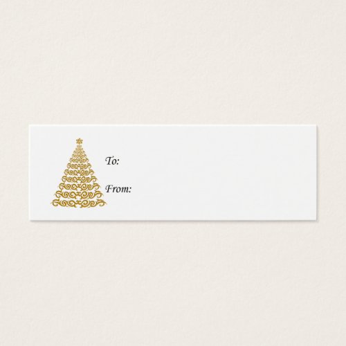 Elegant Christmas Tree Gift Tags