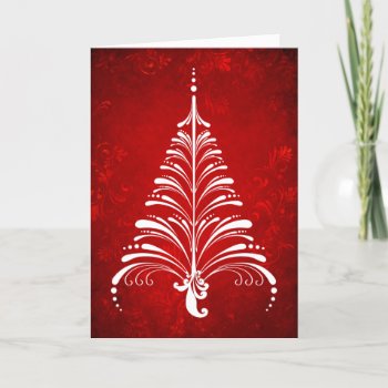 Elegant Christmas Tree Greeting Card by lamessegee at Zazzle