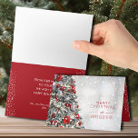 Elegant Christmas Tree Holiday Card<br><div class="desc">A beautifully decorated Christmas tree features a greeting on the front and your personalization and names on the inside.</div>