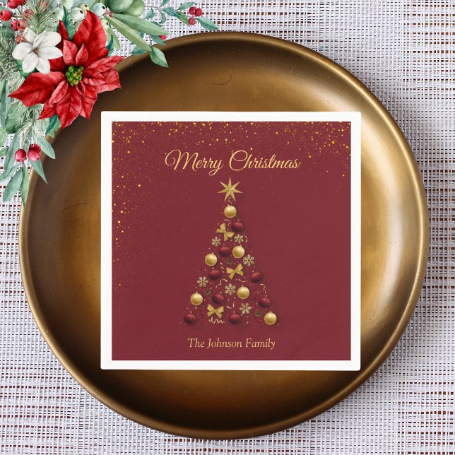 Elegant Christmas Tree Holiday Party Napkins (Creator Uploaded)