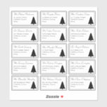 Elegant Christmas Tree Individual Names Address Sticker<br><div class="desc">Take the hassle out of painstakingly writing out individual addresses for your Christmas cards and gifts with these elegant Christmas tree address labels. The black and white design is stylish and easy to customize,  and each set comes with 15 stickers on which you can add individual names and addresses.</div>