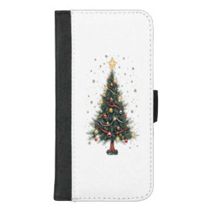 Elegant Christmas Tree iPhone 8/7 Plus Wallet Case