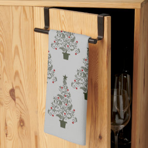 Elegant Christmas Tree Kitchen Towel