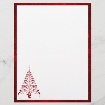 Elegant Christmas Tree Letterhead by lamessegee at Zazzle