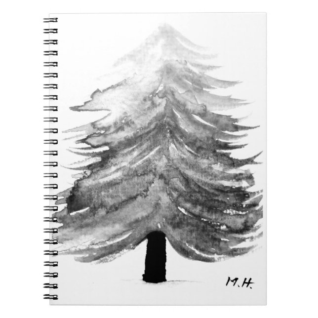 Elegant Christmas tree Notebook (Front)