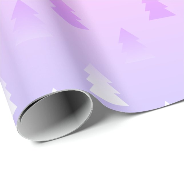 Elegant Christmas tree pattern holographic Wrapping Paper (Roll Corner)