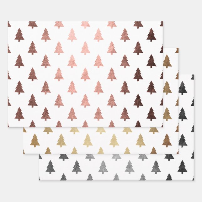Elegant Christmas tree pattern   Wrapping Paper Sheets (Set)