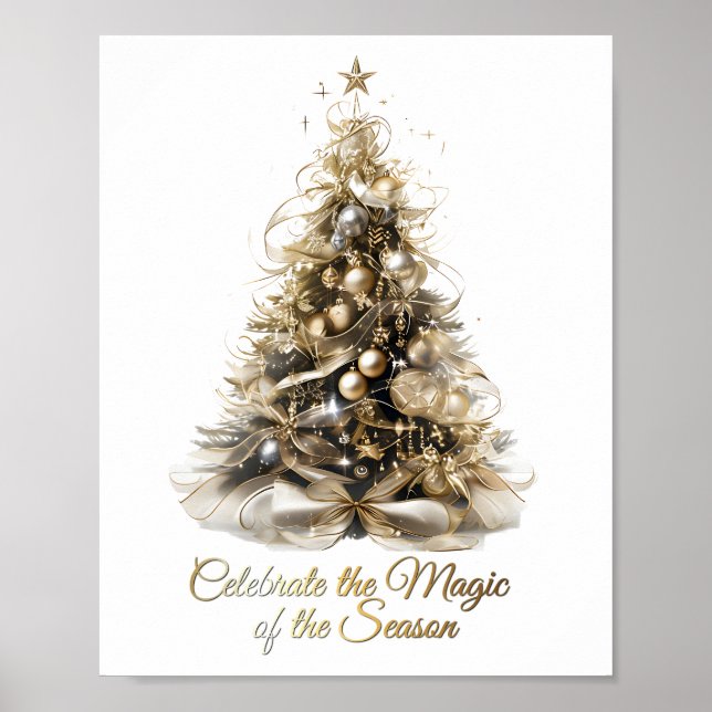 Elegant Christmas Tree Poster (Front)
