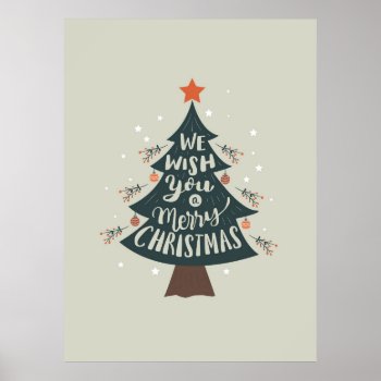 Elegant Christmas Tree Poster by Pick_Up_Me at Zazzle