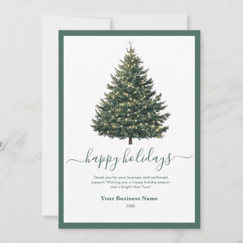Elegant Christmas Tree Professional Business Holiday Card