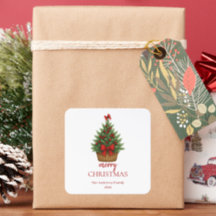 Elegant Christmas Tree – Red Ribbon 