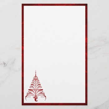 Elegant Christmas Tree Stationery by lamessegee at Zazzle
