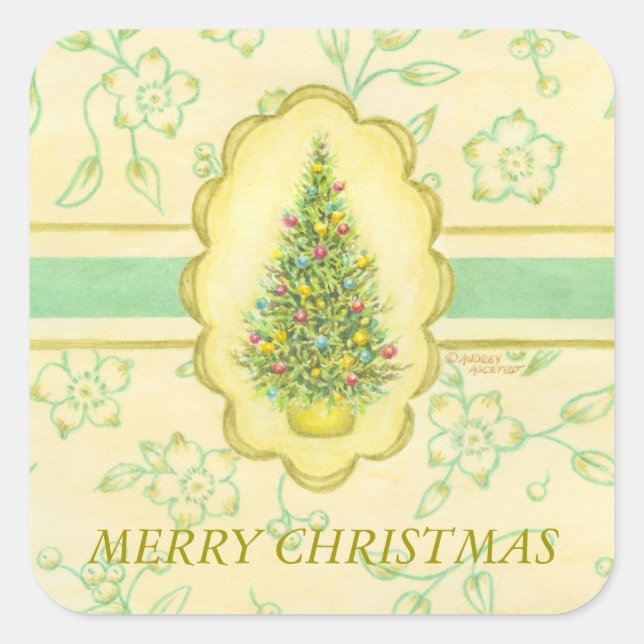 Elegant Christmas Tree Stickers (Front)