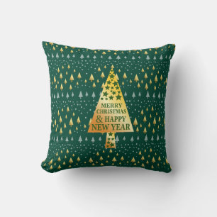 Elegant Christmas tree Throw Pillow