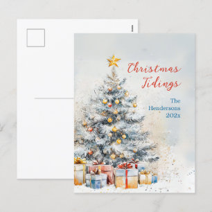 Elegant Christmas Tree Vintage Postcard