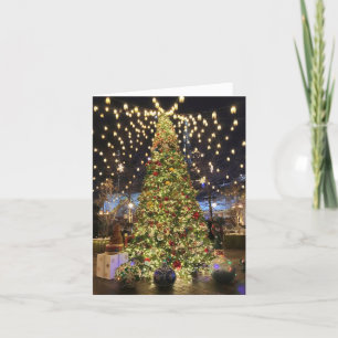 Elegant Christmas Trees Lights Ornaments Card