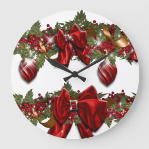Elegant Christmas wall clock PERSONALIZE