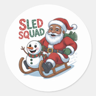 Elegant Christmas Watercolor Botanical Classic Round Sticker