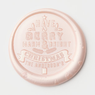 Elegant Christmas Wax Seal Sticker