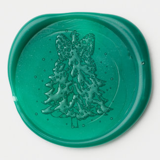 Elegant Christmas Wax Sticker with Tree & Coquette