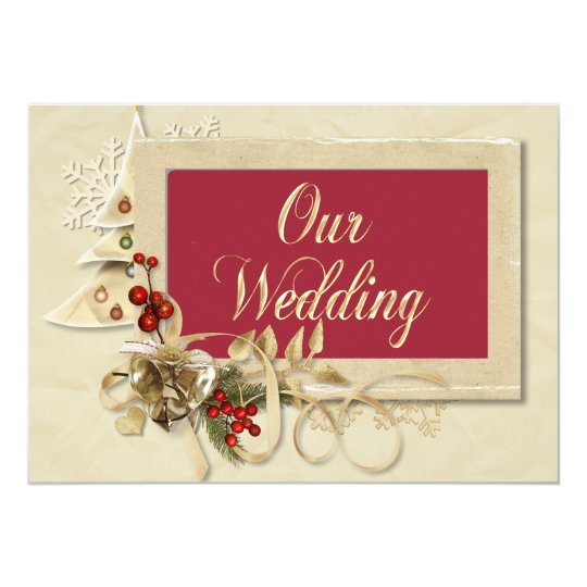 Elegant Christmas Wedding Invitations 4