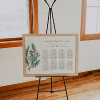 Elegant Christmas Wedding Seating Chart
