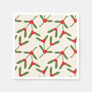 Elegant Christmas Winter Berries Holiday Napkins