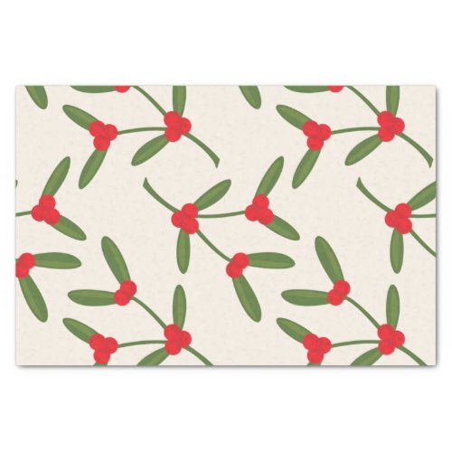 Elegant Christmas Winter Berries Holiday Tissue Paper