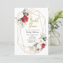 Elegant Christmas Winter Floral Bridal Shower