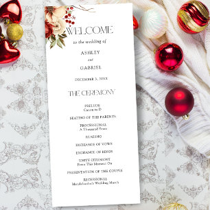 Elegant Christmas Winter Floral Program