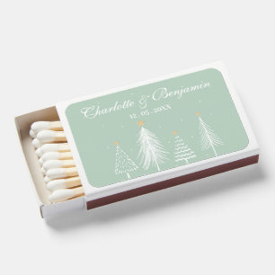 Elegant Christmas Winter Wedding Favors Matchboxes