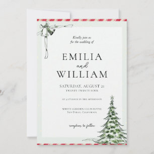 Elegant Christmas Winter Wedding Invitation