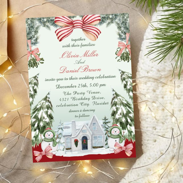 Elegant Christmas Winter Wedding Invitation (Creator Uploaded)