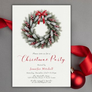 Elegant Christmas Wreath Holiday Party