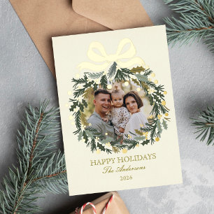 Elegant Christmas Wreath Holiday Photo