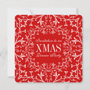 Elegant Christmas XMAS Dinner Dance Party Invites